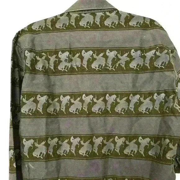 VINTAGE 80s/90s Roper Button Down - Bucking Horse - Picture 5 of 9